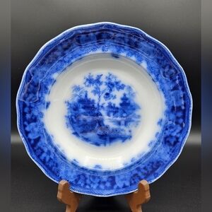 Circa. 1890-1910 Wade & Co. Staffordshire FLOW BLUE "Shanghai" 8 3/4" Plate